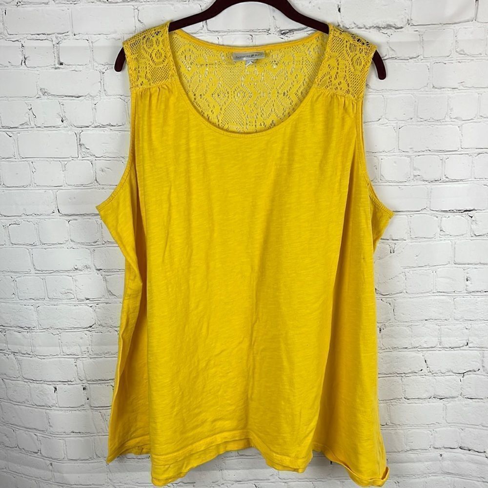 Fashion Bug Yellow Tank Top Size 3X